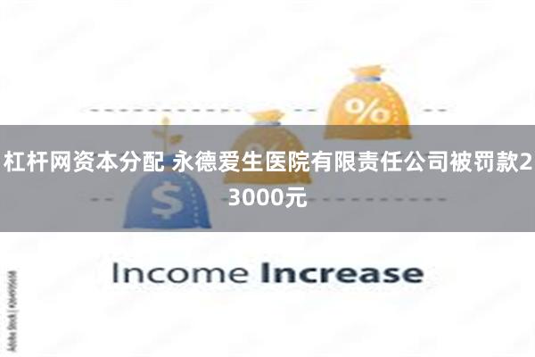 杠杆网资本分配 永德爱生医院有限责任公司被罚款23000元