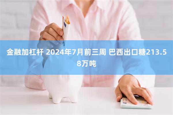 金融加杠杆 2024年7月前三周 巴西出口糖213.58万吨