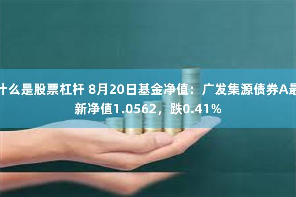 什么是股票杠杆 8月20日基金净值：广发集源债券A最新净值1.0562，跌0.41%