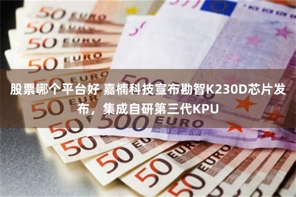 股票哪个平台好 嘉楠科技宣布勘智K230D芯片发布，集成自研第三代KPU