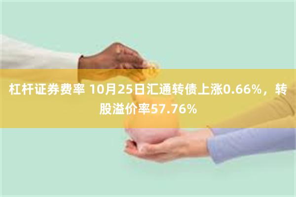 杠杆证券费率 10月25日汇通转债上涨0.66%，转股溢价率57.76%