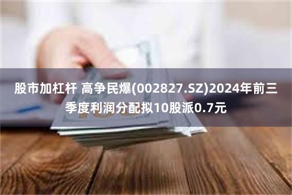 股市加杠杆 高争民爆(002827.SZ)2024年前三季度利润分配拟10股派0.7元